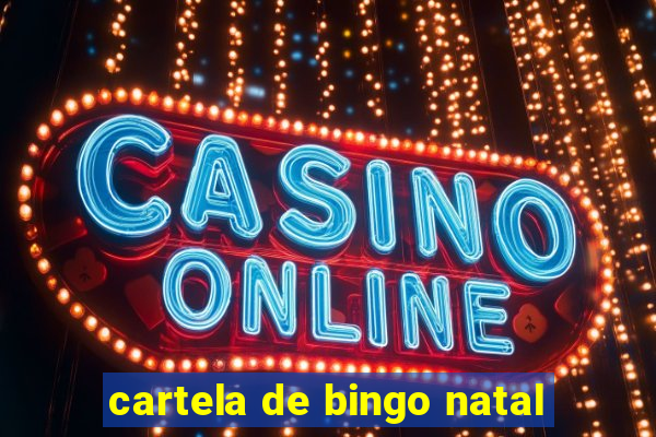 cartela de bingo natal